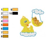 Sesame Street Big Bird 05 Embroidery Design